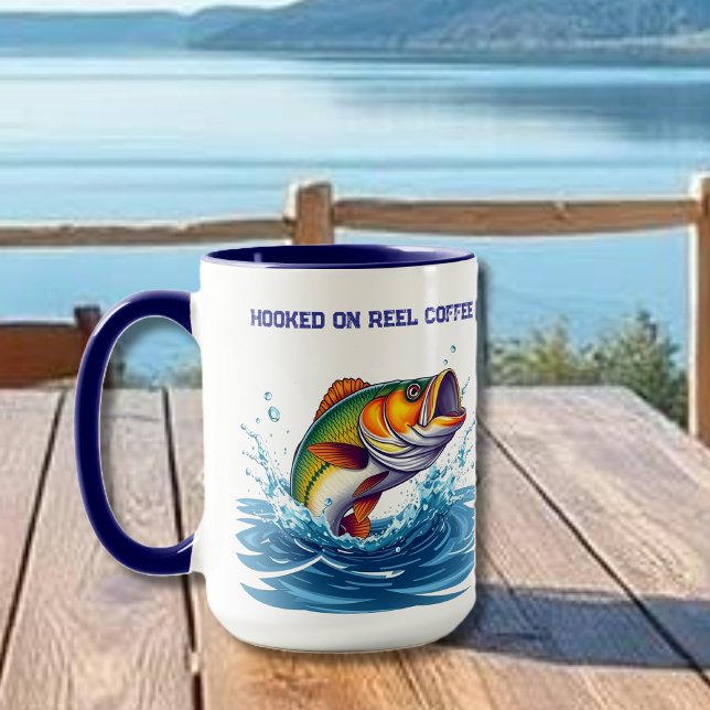 Fish-Funny-Hooked on Reel Coffee Mug (Fish-Funny-Hooked on Reel Coffee Mug )