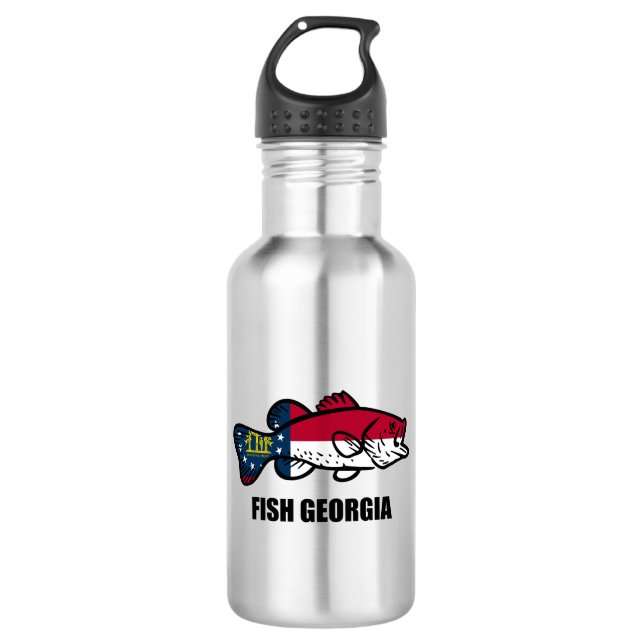 Fish Georgia Stainless Steel Water Bottle (Front)