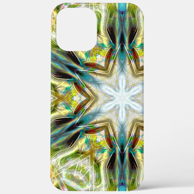 Fish glow sandy texture kaleidoscope aged green of Case-Mate iPhone case (Back)