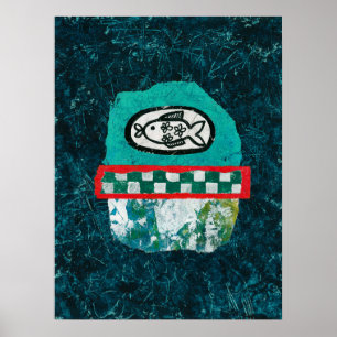 Fish Goes To Market Poster Wall Art