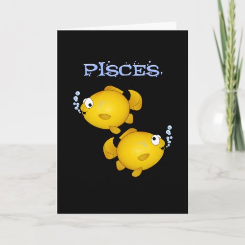 Fish happy birthday Pisces card