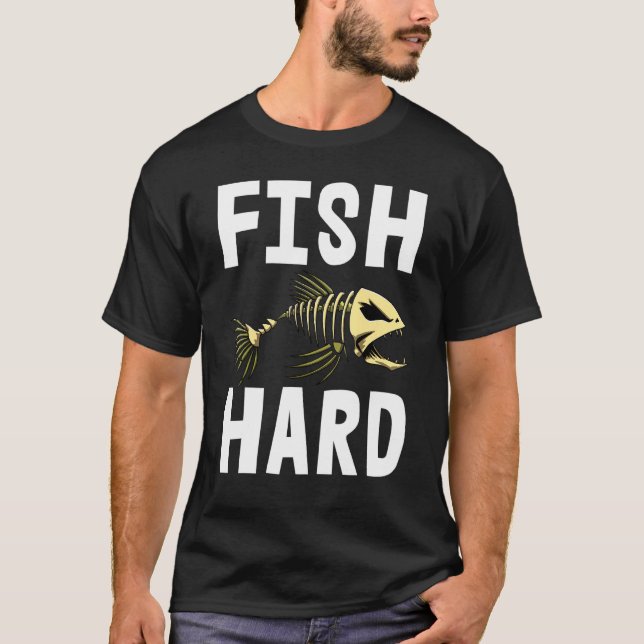 Fish Hard Tee Skeleton Fish Bone Tees Sharp Teeth (Front)