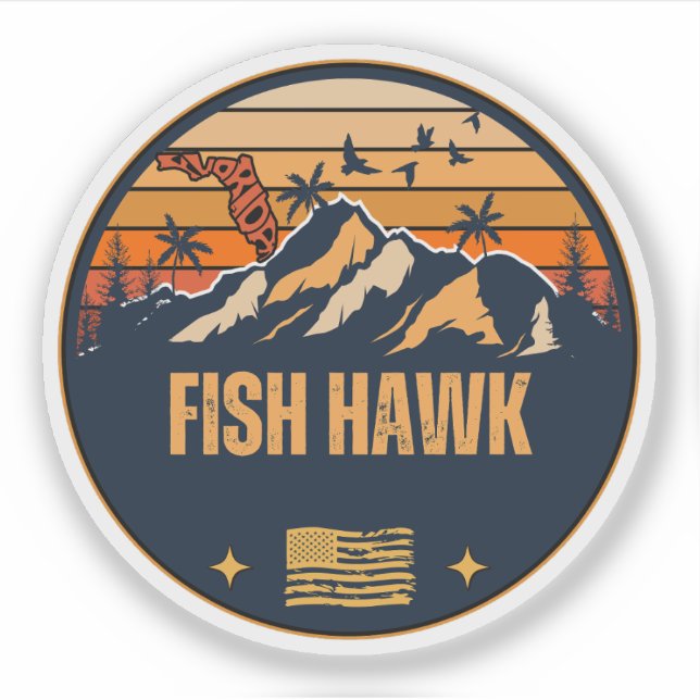 Fish Hawk, Florida  Sticker (Front)