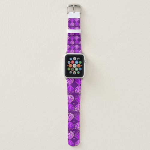 Fish Head Leaves New Purple Gold White Apple Watch Band