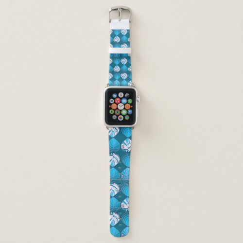 Fish Head Leaves New Turquoise Pink White Teal Apple Watch Band
