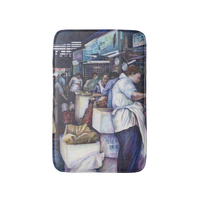 Fish Head Soup, Singapore Bathroom Mat (Front Vertical)