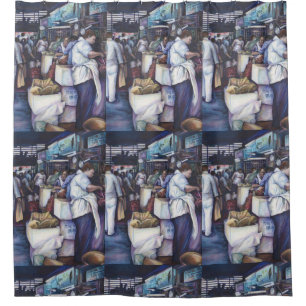 Fish Head Soup, Singapore Shower Curtain