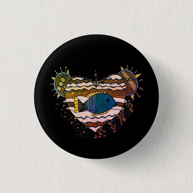 Fish Heart Button (Front)