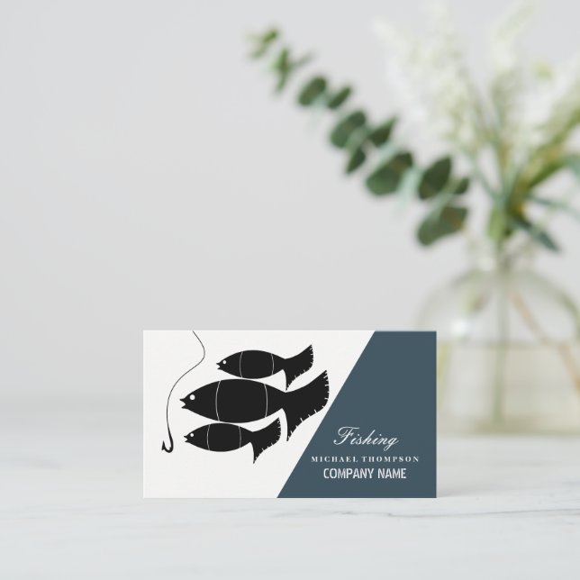 business card fish hook Fish & Hook, Fisherman, Fishing and Tackle Store Business Card