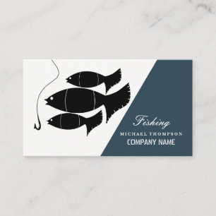 Fish & Hook, Fisherman, Fishing and Tackle Store Business Card