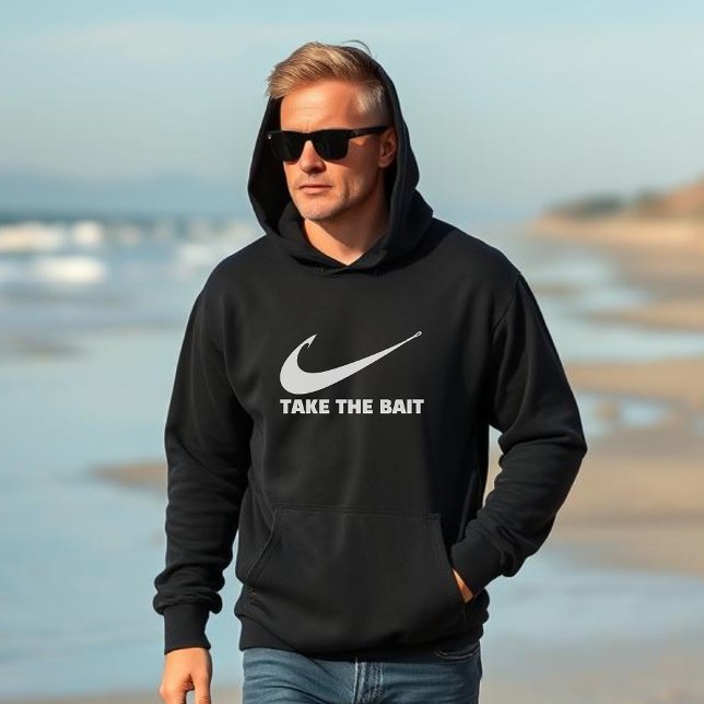 Fish Hook Take the Bait Hoodie (Fish Hook Take the Bait Fisherman Style Fisherman Fashion Fathers Day Hoodie Gifts for him)