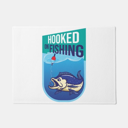 Fish Hooked on Fishing Doormat