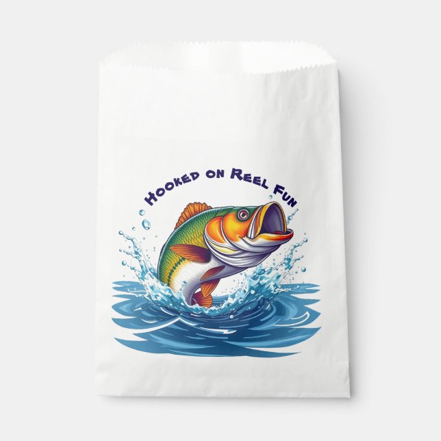 Fish-Hooked on Reel Fun Favor Bag (Front)