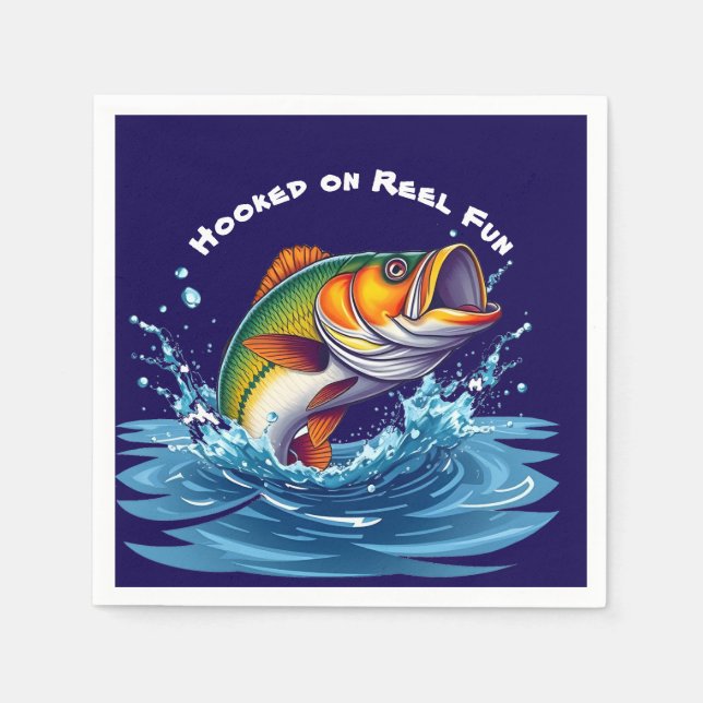 Fish-Hooked on Reel Fun Napkins (Front)