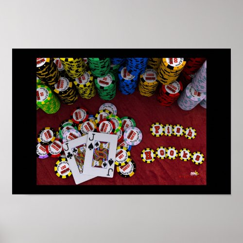 Fish Hooks _ Big Slick Poker Poster