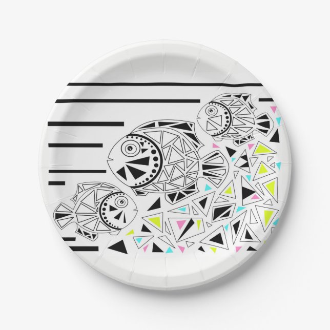 Fish . Horoscope . Paper Plates (Front)