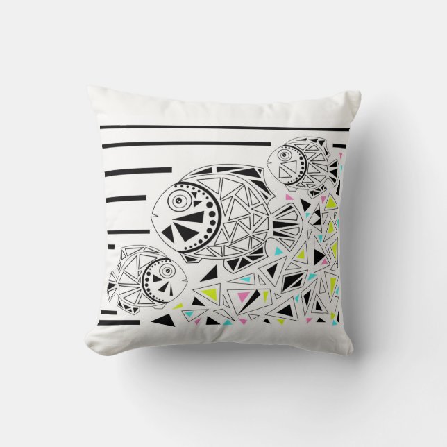 Fish . Horoscope . Throw Pillow (Front)