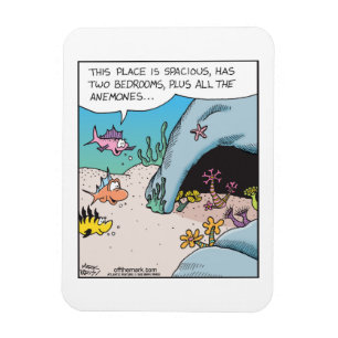 Fish house hunting with all the anemones Magnet 