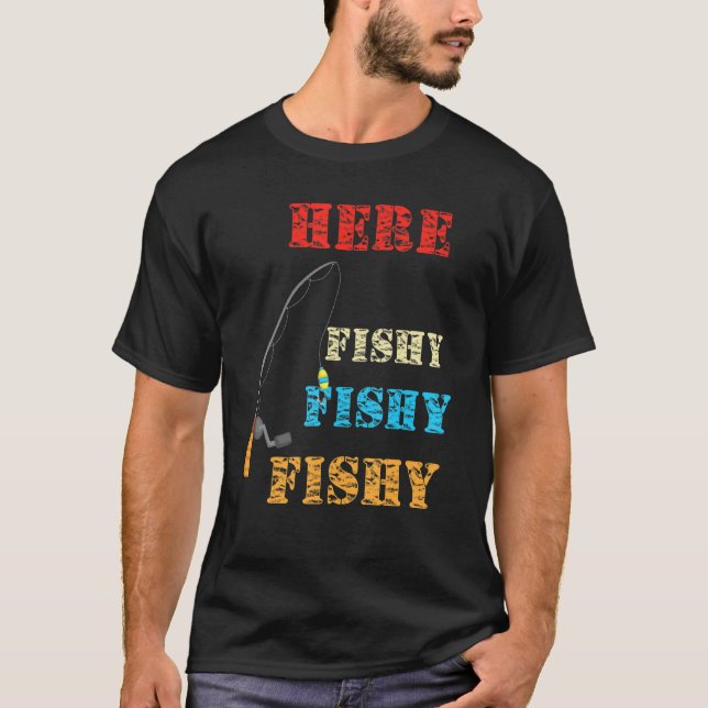 Fish Hunting Fishing Fishrod Fisherman T-Shirt (Front)