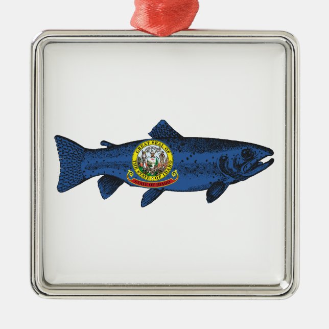 Fish Idaho Trout Metal Ornament (Front)