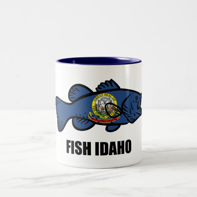 Fish Idaho Two-Tone Coffee Mug (Center)