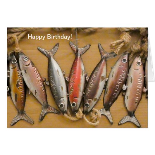 Fish image for Birthday Greeting card (Front Horizontal)
