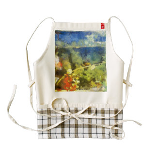 Fish in an aquarium zazzle HEART apron