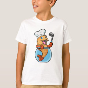 Fish in Glass as Cook with Soup spoon T-Shirt