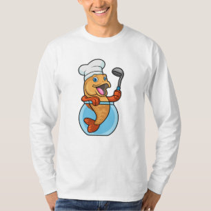 Fish in Glass as Cook with Soup spoon T-Shirt