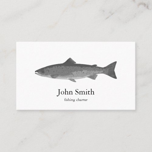 Fish in gray business card