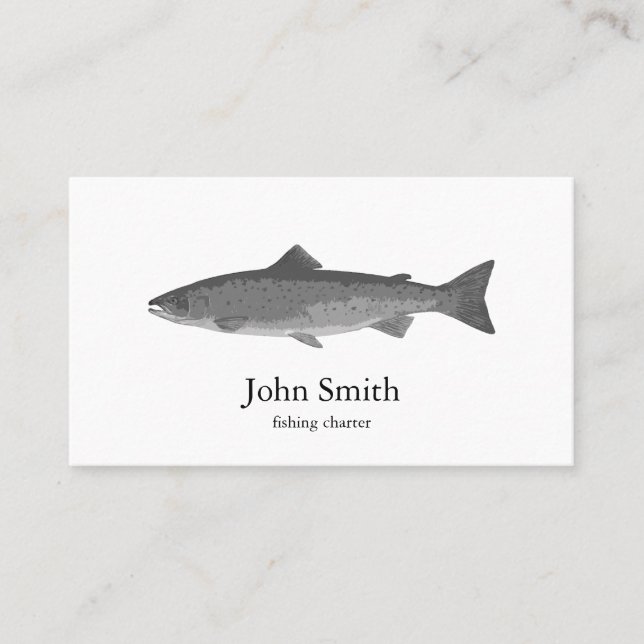 Fish in gray business card (Front)