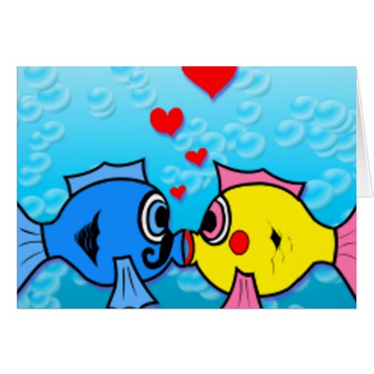 Fish In Love Cards (Front Horizontal)