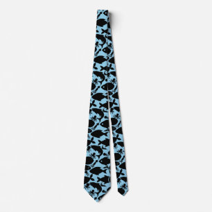 Fish in the net FN2508A. LBlue BG Neck Tie