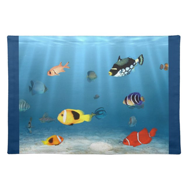 Fish In The Ocean Cloth Placemat (Front)