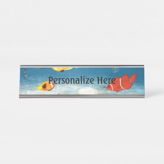 Fish In The Ocean Desk Name Plate (Front)