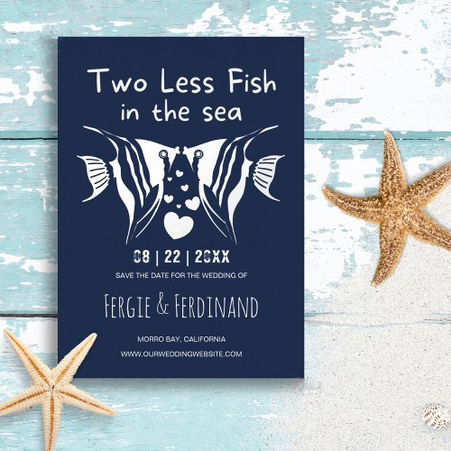 Fish in the Sea Nautical Save the Date Card