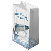 Largemouth Bass Happy Birthday Medium Gift Bag | Zazzle