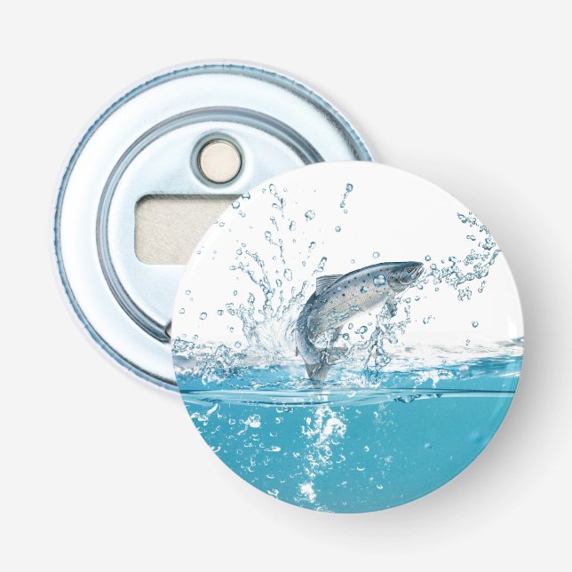 Fish Jumping Out of Water Bottle Opener (Front)