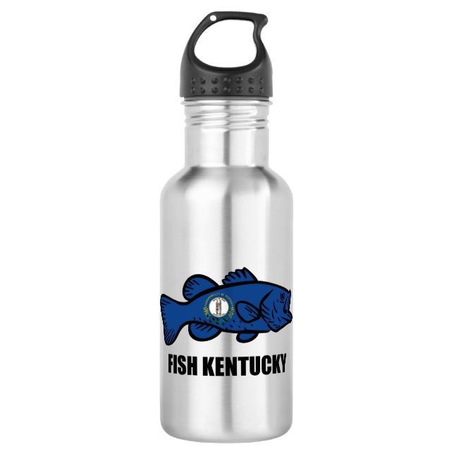 Fish Kentucky Stainless Steel Water Bottle (Front)
