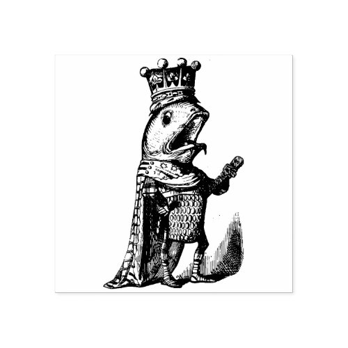 Fish King  Rubber Stamp