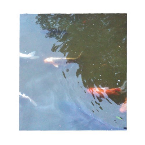 Fish Koi Carps in pond Notepad