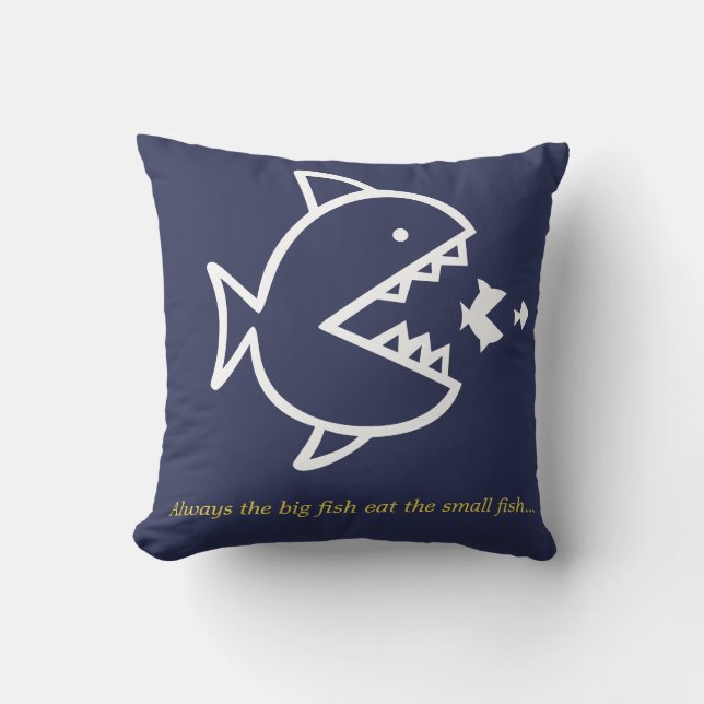 Fish Large Throw Pillow (Front)