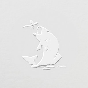 Fish Leaping for Dinner Dragonfly Image Only No T Embosser
