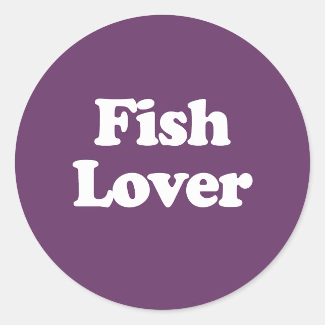 Fish Lover Classic Round Sticker (Front)