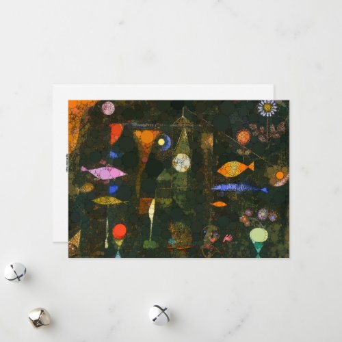 Fish Magic Infinity Dots by After Paul Klee Holiday Card