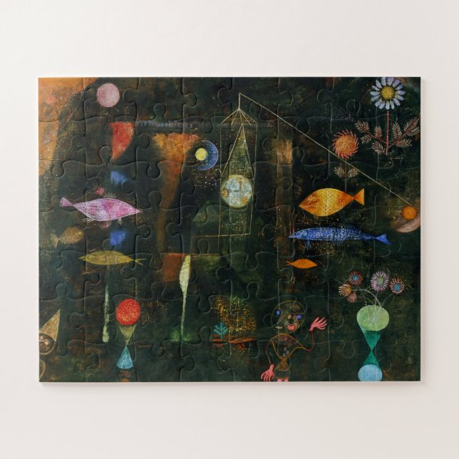 Fish Magic, Paul Klee Abstract Art Jigsaw Puzzle (Horizontal)