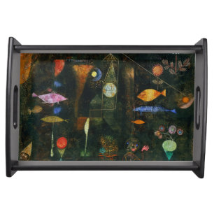 Fish Magic, Paul Klee Abstract Art Serving Tray