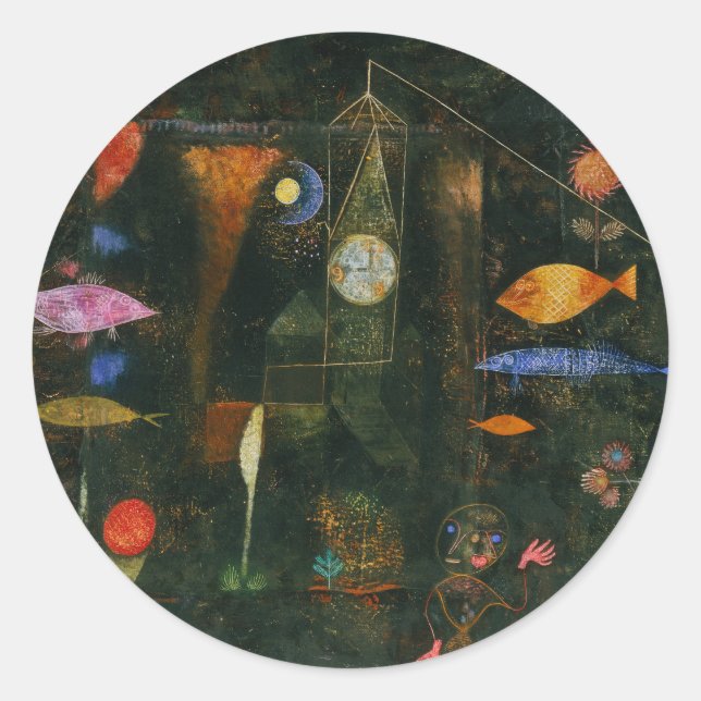 Fish Magic - Paul Klee Classic Round Sticker (Front)
