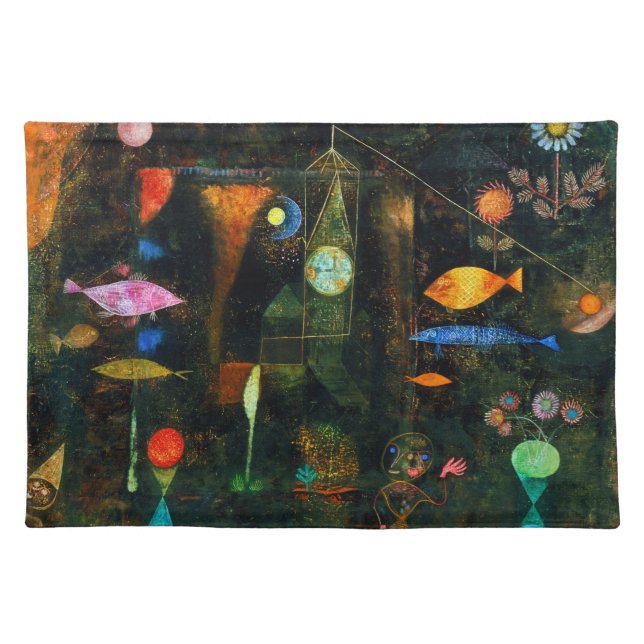 Fish Magic, Paul Klee Cloth Placemat (Front)