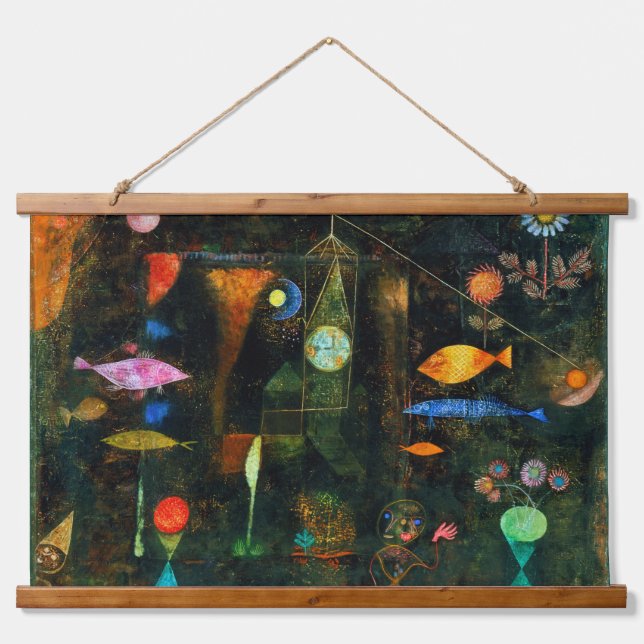 Fish Magic, Paul Klee Hanging Tapestry (Front)